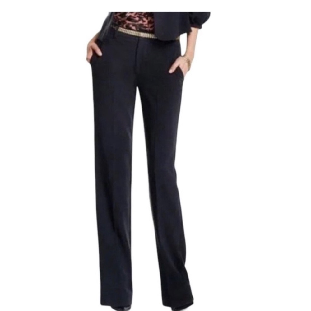Cabi Straight Leg Keaton Black Trouser Pants #3108L Size 10 Long Tall Casual EUC